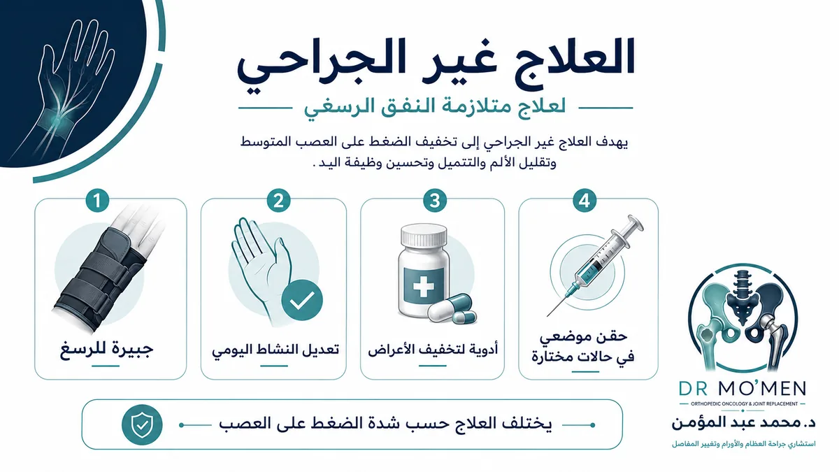 علاج اختناق عصب اليد بالدعامة والحقن وتعديل النشاط علاج اختناق عصب اليد بالدعامة والحقن وتعديل النشاط