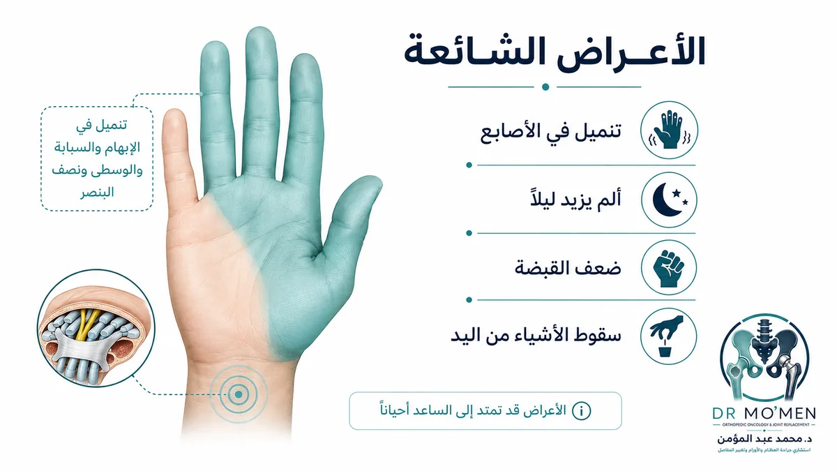 أعراض اختناق عصب اليد وتنميل الإبهام والسبابة والوسطى أعراض اختناق عصب اليد وتنميل الإبهام والسبابة والوسطى